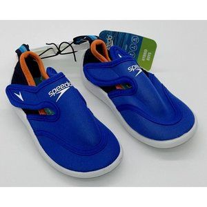 NWT Speedo Boys Kids Small 5/6 Hybrid Water Shoes Blue White